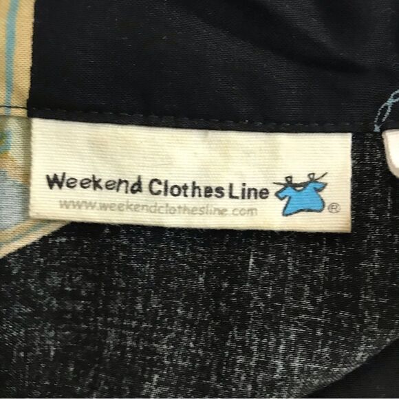 Weekend ClothesLine short sleeve martini olive print button down shirt size L - Picture 4 of 8